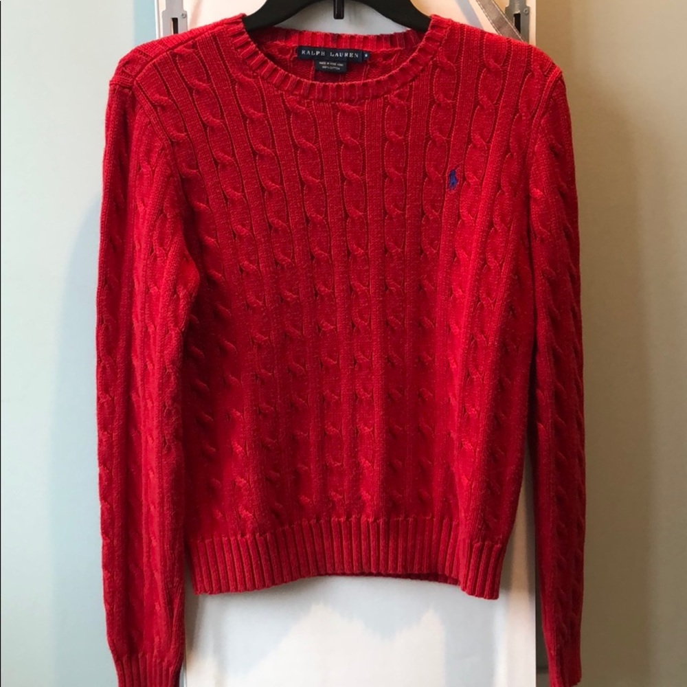 Ralph Lauren Red sweater long sleeve